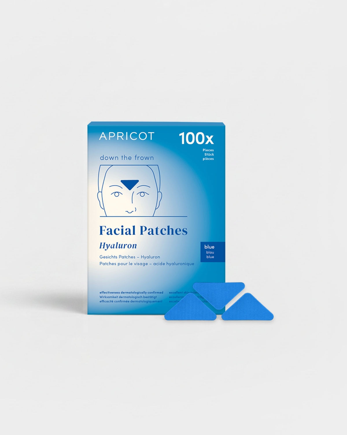 APRICOT Zornesfalten Patches mit Hyaluron für die Stirnpartie