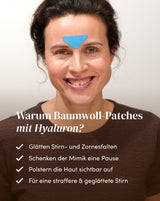 Zornesfalten Patches mit Hyaluron - blau