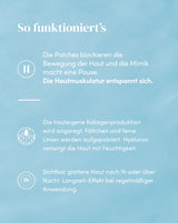 Zornesfalten Patches mit Hyaluron - blau