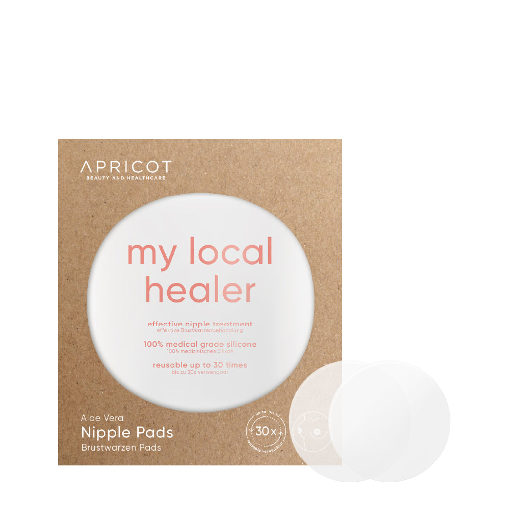 Nipple pads with organic aloe vera - can be used up to 30 times - APRICOT  Beauty