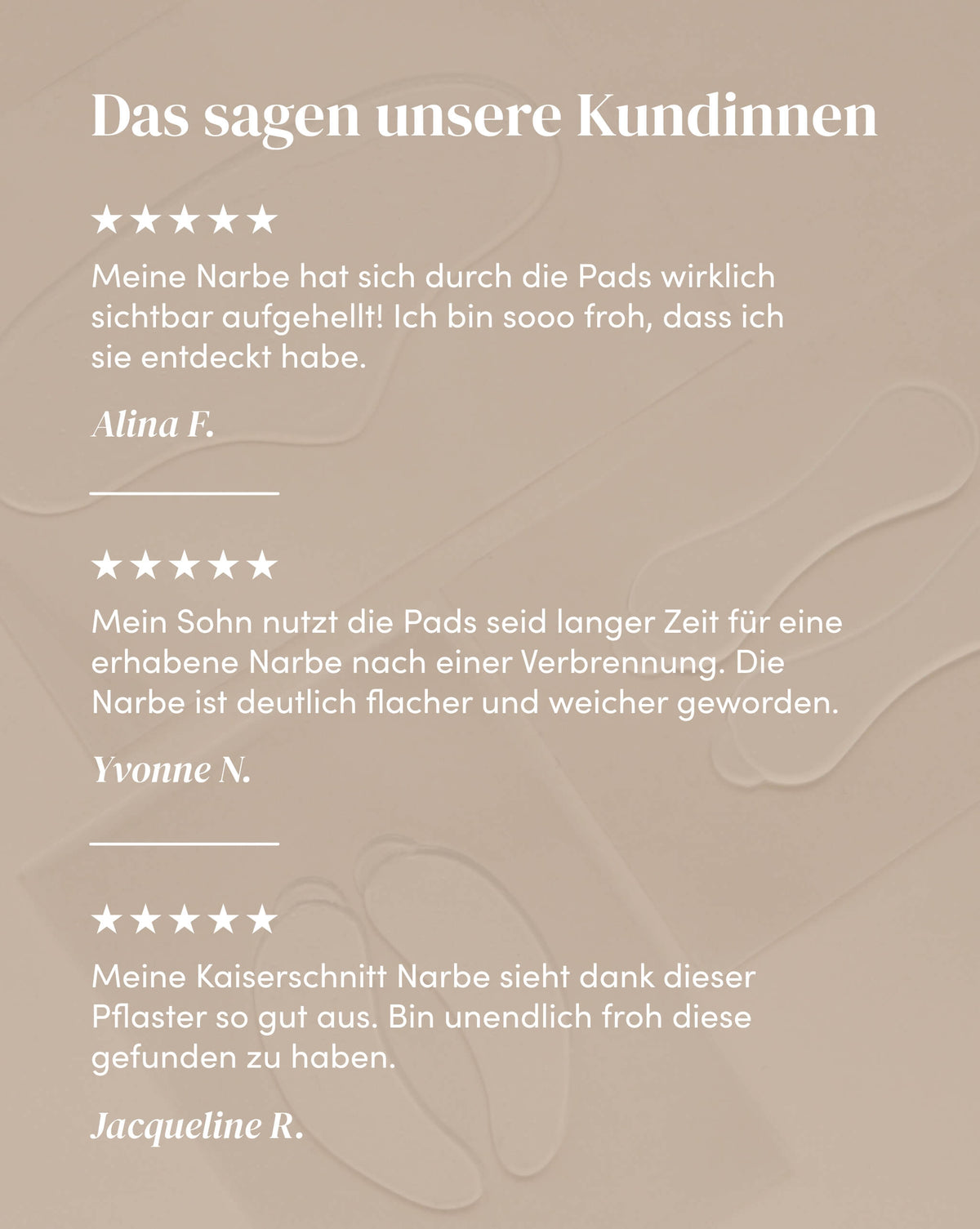 Wirksamkeit von Aloe vera Silikon-Narben Pads anhand von Kundenfeedback