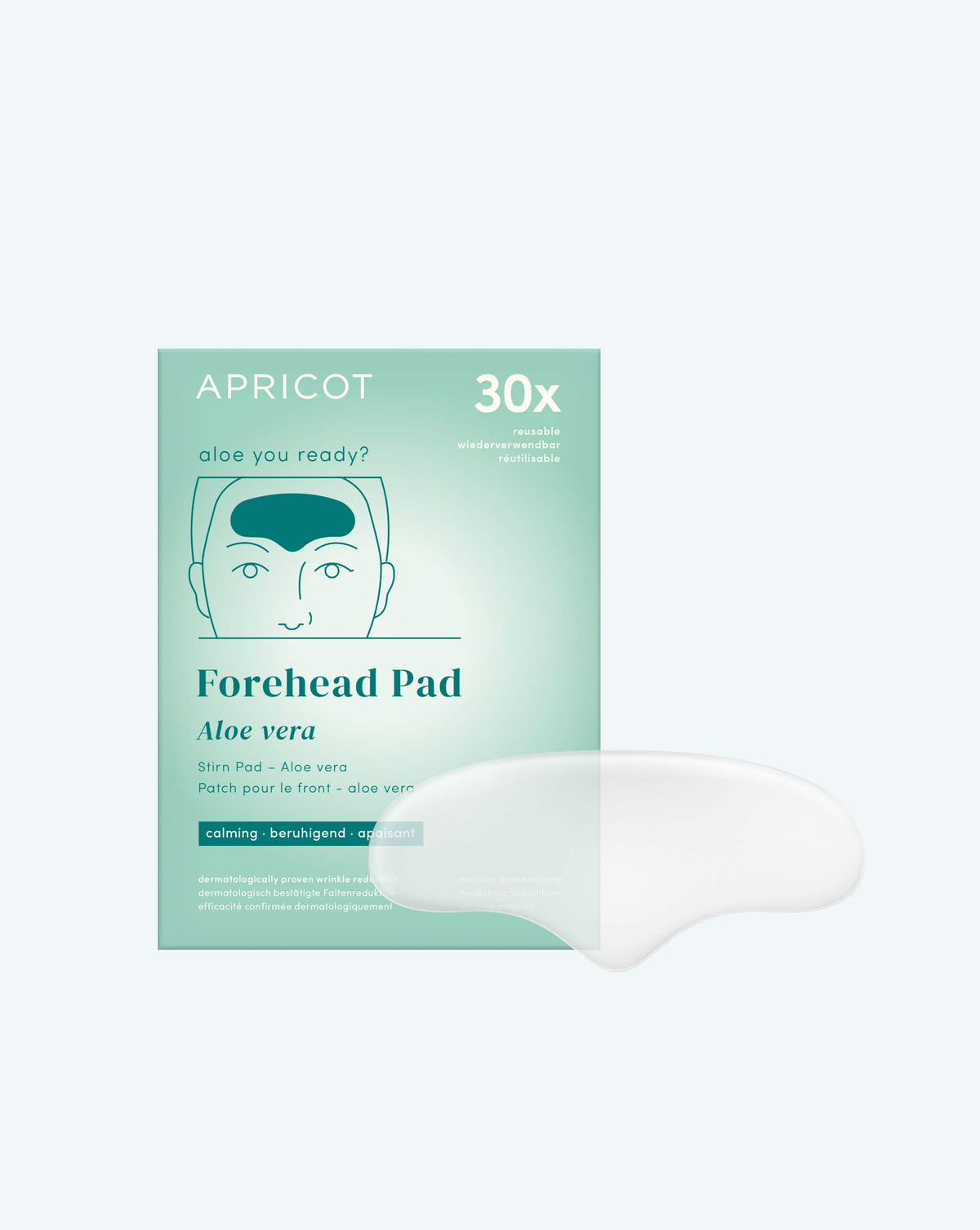 Aloe vera Stirn Pad für gepflegte Haut