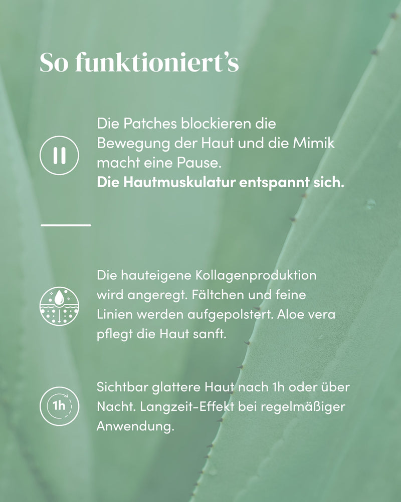 Zornesfalten Patches mit Aloe vera