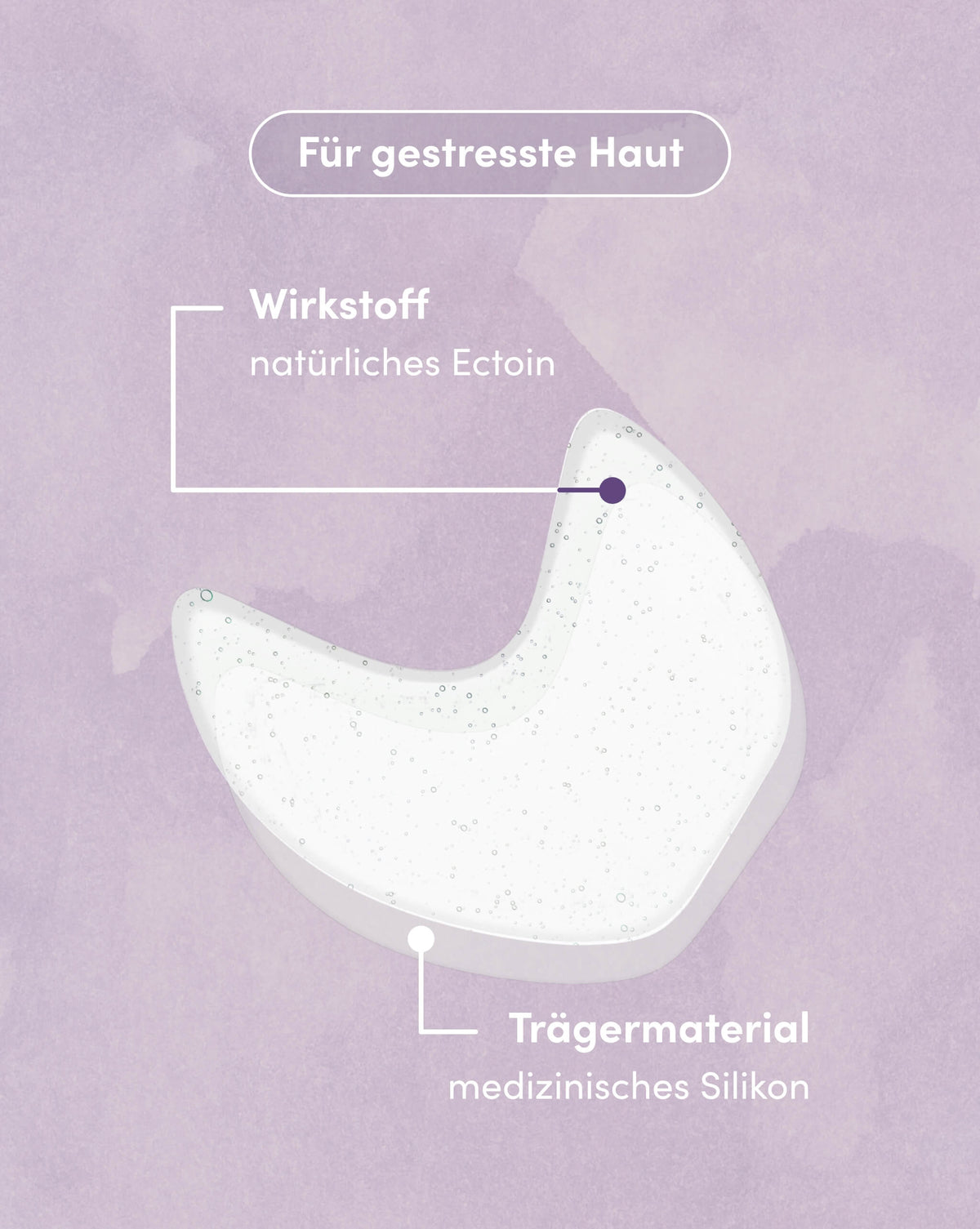 Transparentes Augenpad mit Ectoin aus medizinischem Silikon