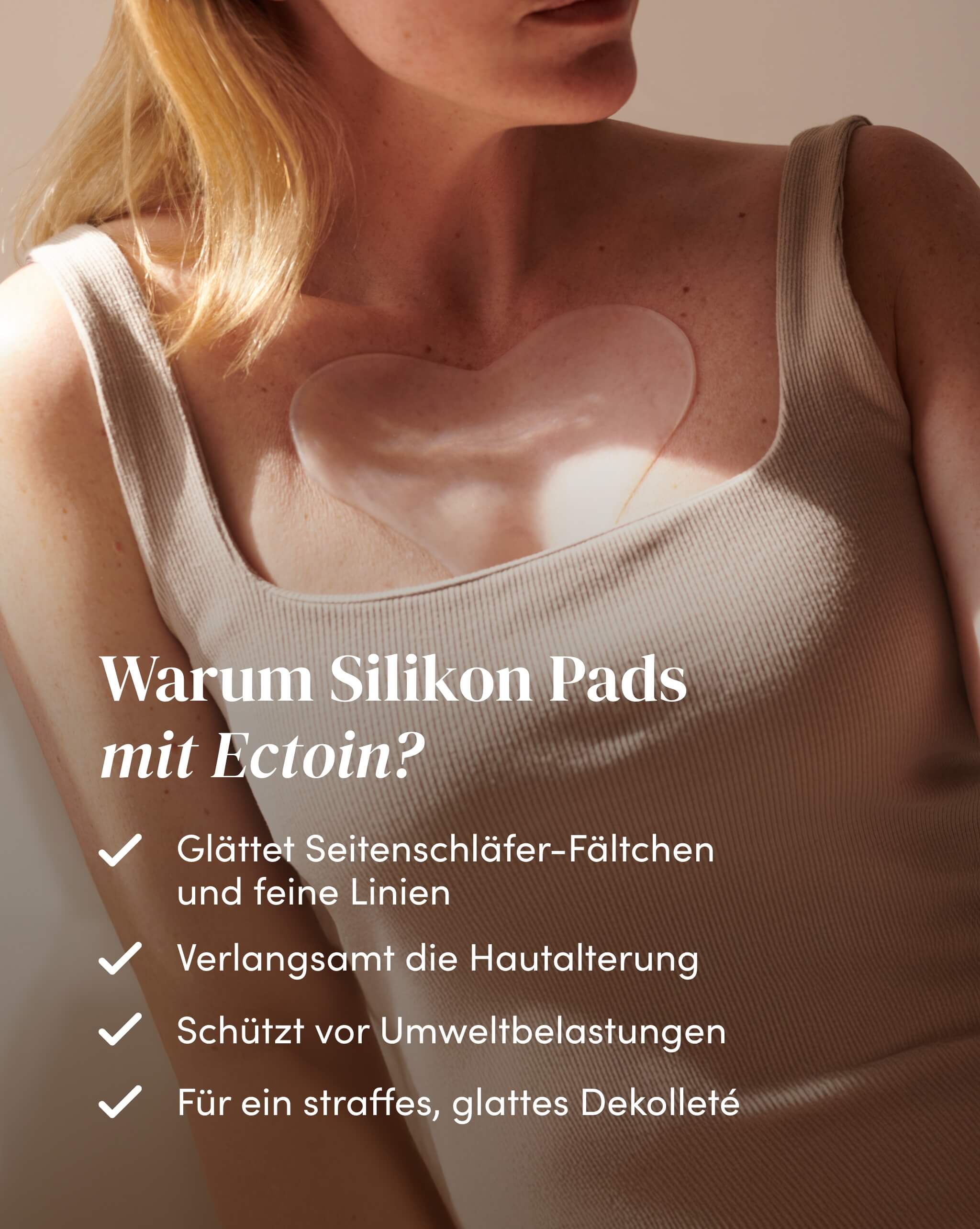 Dekolleté Pad mit Ectoin für ein straffes, glattes Dekolleté und zur Vorbeugung von Seitenschläfer-Falten