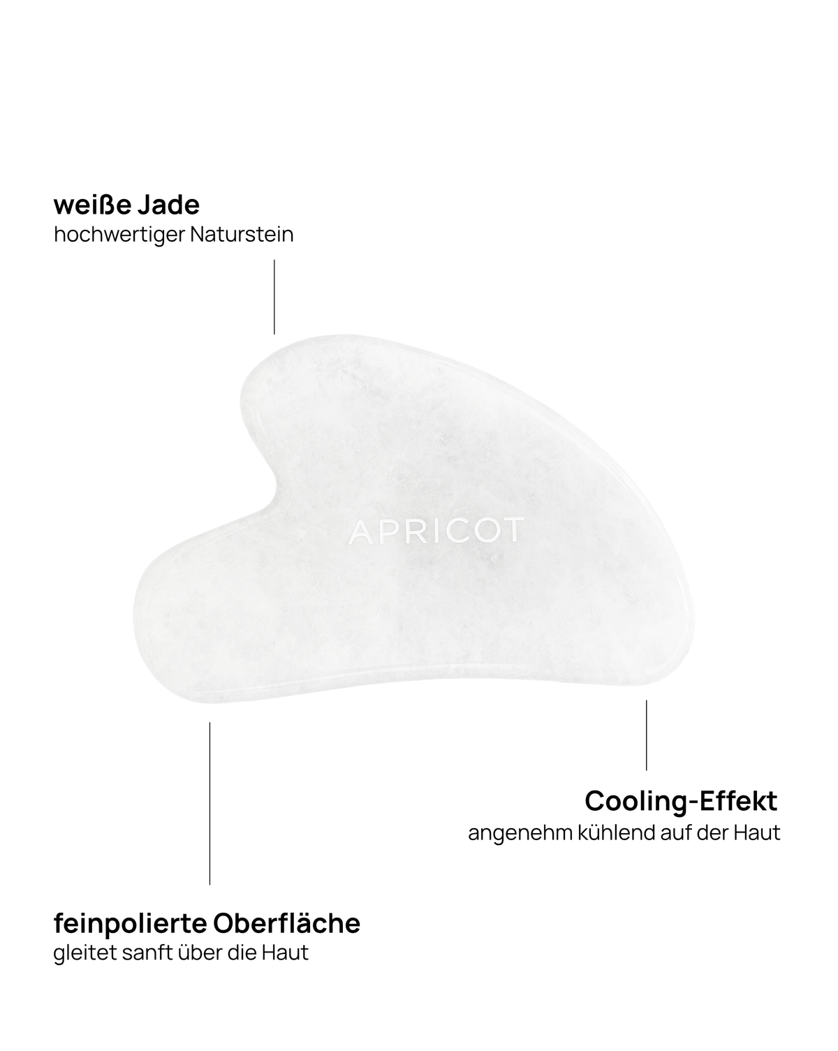 Gua Sha aus weißer Jade
