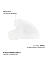 Gua Sha aus weißer Jade