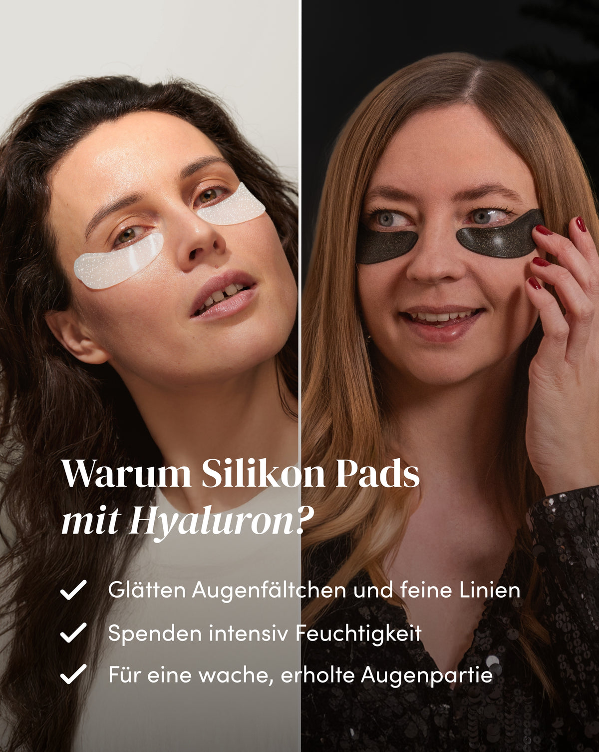 Augenpads mit Hyaluron für die Augenpartie zur Reduzierung von Augenfalten und spenden von Feuchtigkeit