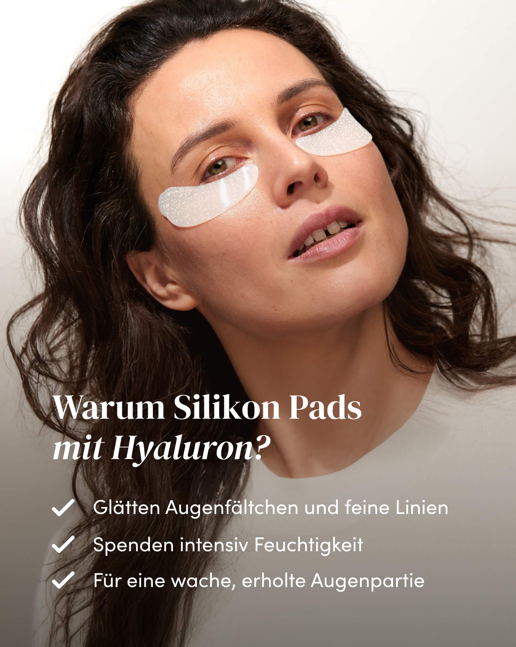 Augenpads mit Hyaluron für die Augenpartie zur Reduzierung von Augenfalten und spenden von Feuchtigkeit