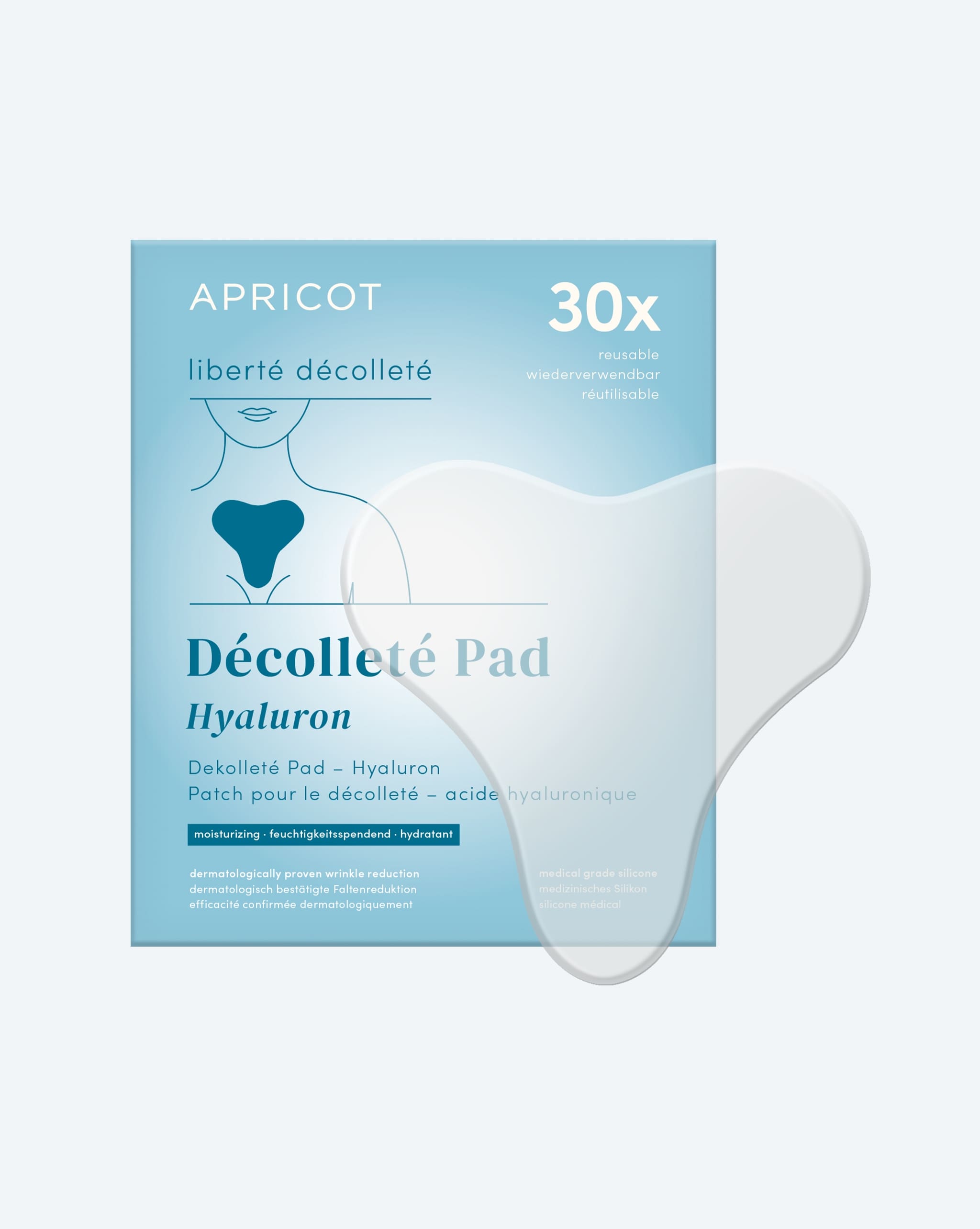 APRICOT Dekolleté Pad mit Hyaluron für die Dekolletépartie