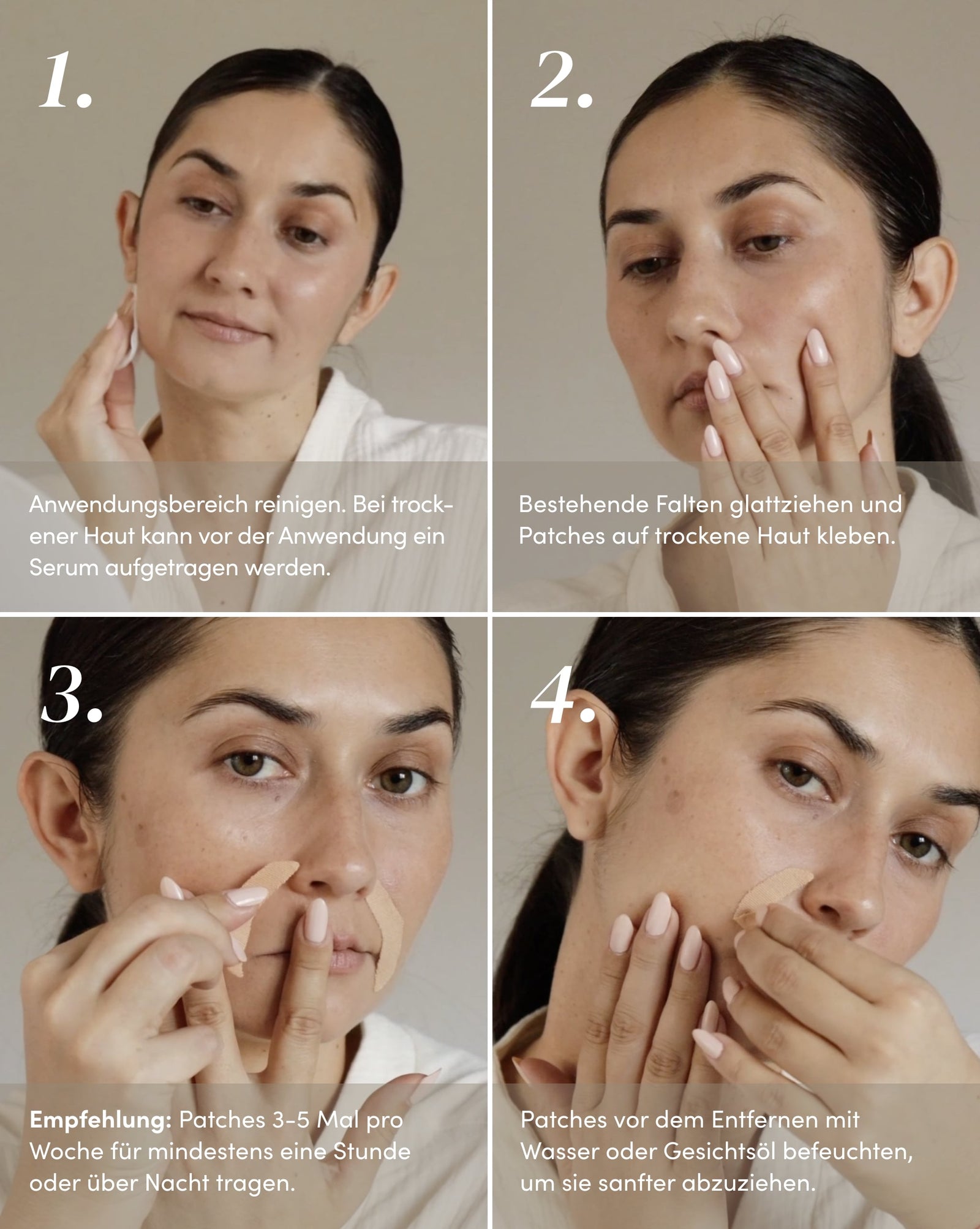 Nasolabialfalten Patches - 100 einmalig anwendbare Patches – APRICOT Beauty, image size:1600x2006