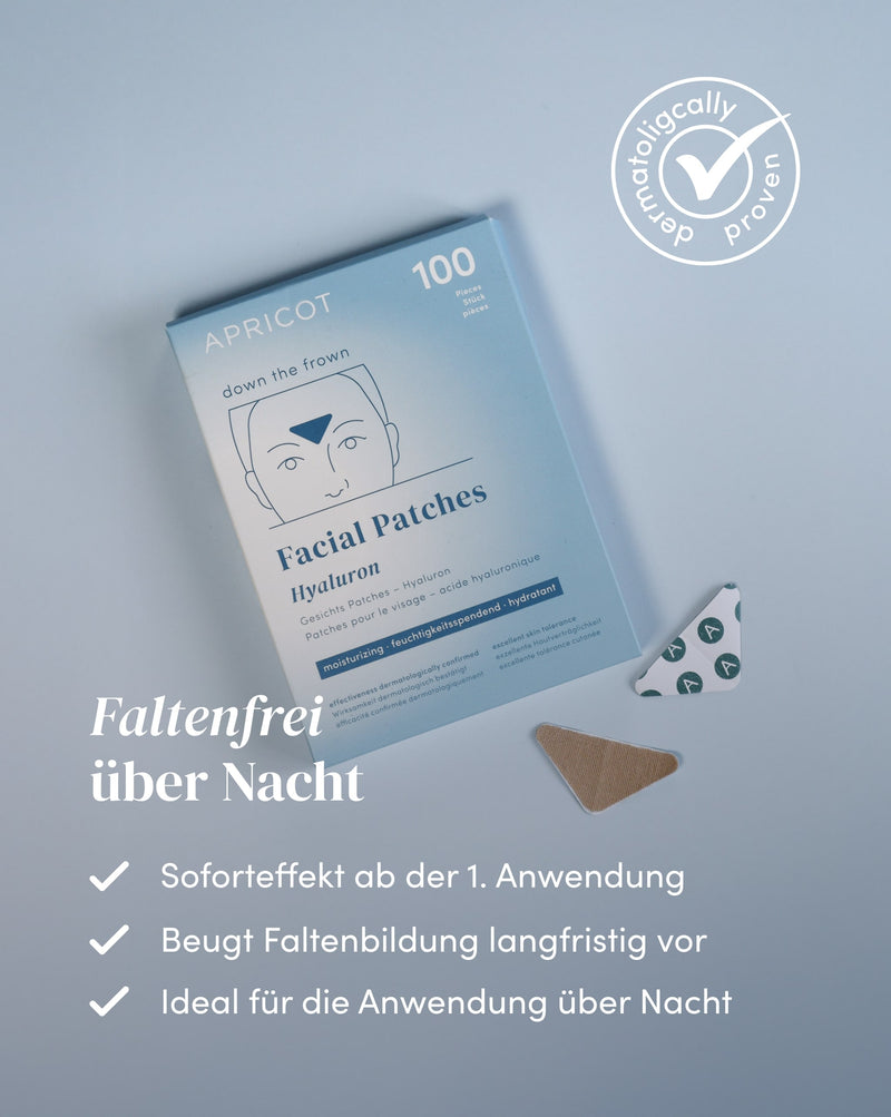 Zornesfalten Patches mit Hyaluron