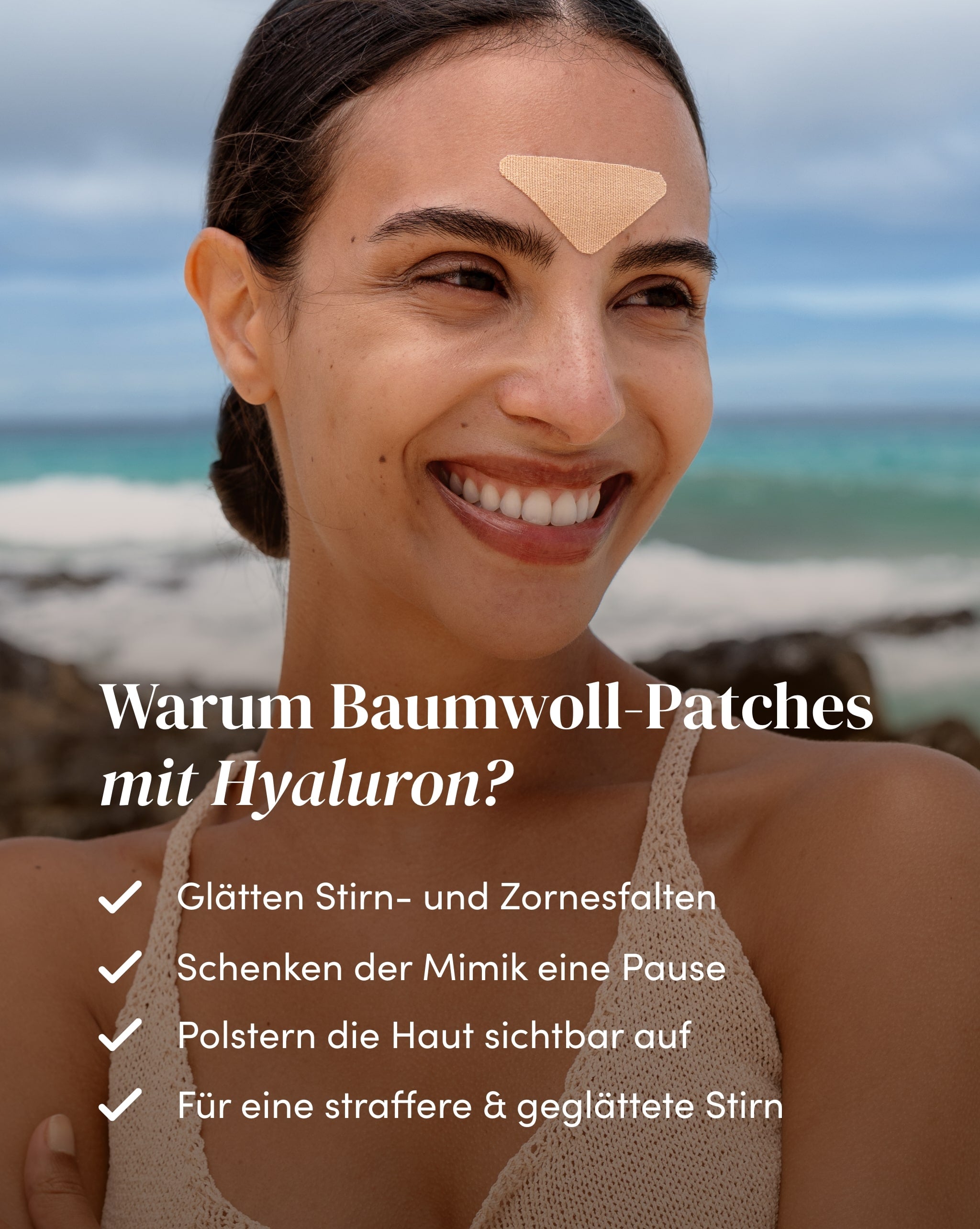 Zornesfalten Patches mit Hyaluron für die Stirnpartie zur Reduzierung von Stirn- und Zornesfalten
