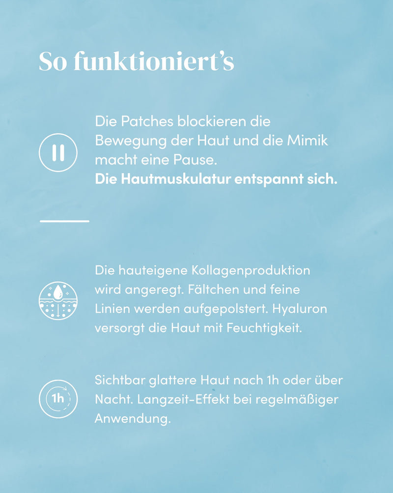Zornesfalten Patches mit Hyaluron