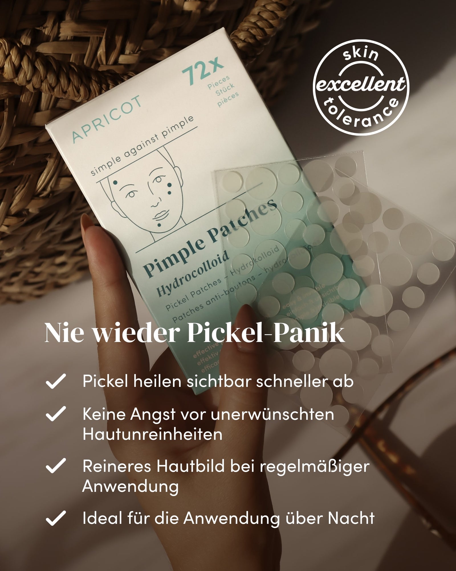 Pimple Patch Sterne 430 Stück – Hydrokolloid-Pickelpflaster Mit Teebaumöl, Unsichtbar & Wasserdicht