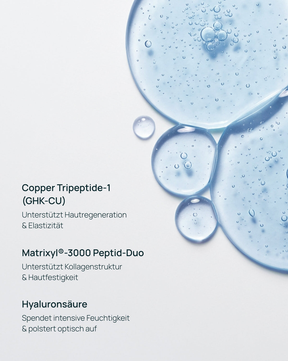 Kupfer-Peptid Serum mit GHK-Cu, Peptid-Komplex und Hyaluronsäure
