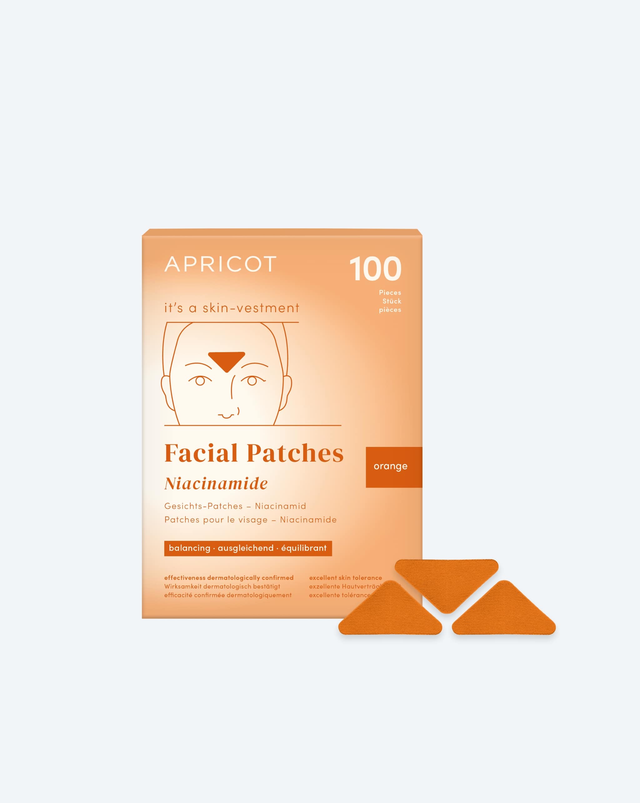 APRICOT Zornesfalten Patches mit Niacinamid für die Stirnpartie