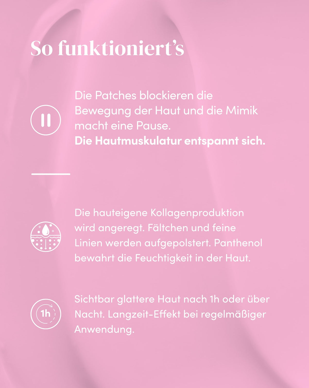 Wirkweise der Mund Patches mit Panthenol für sichtbar glattere Haut