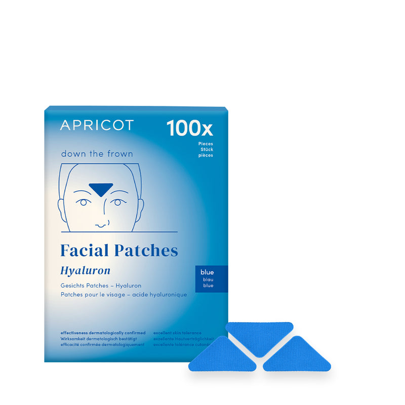 Frown lines patches with hyaluronic acid - blue